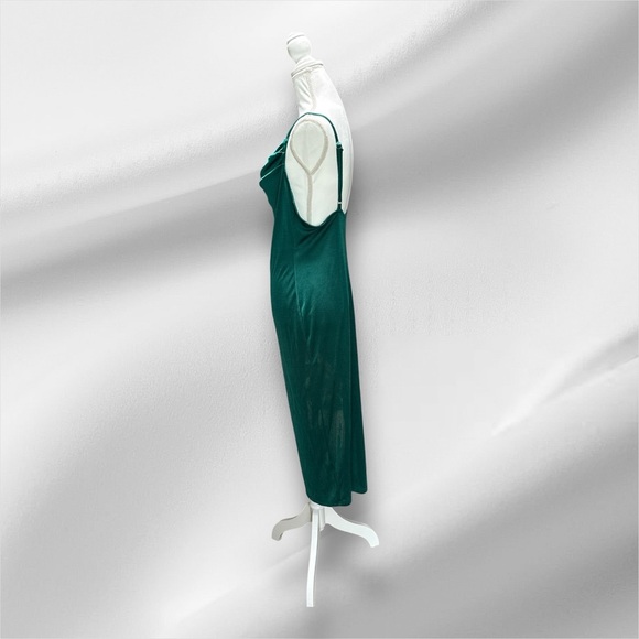 Cupshe Elegant Emerald Green Cowl Neck Maxi Dress Sleeveless - Picture 4 of 10